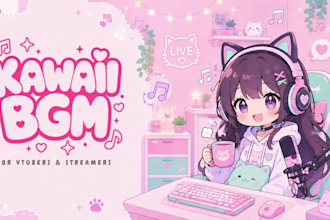 produce cute kawaii custom bgm for your vtuber stream