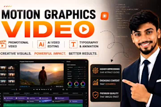 create kinetic typography motion graphics promotional videos