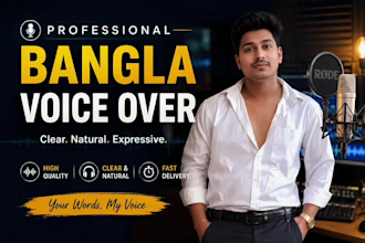 record a professional bengali voice over