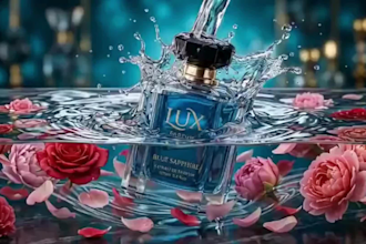 do ai generated realistic cinematic ads video movie film animation, ai perfume