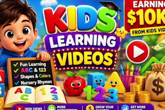 create kids animation, 3d kids animation and nursery rhymes