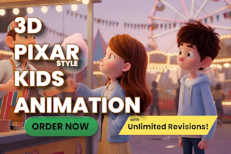 create 3d animation kids song and story videos