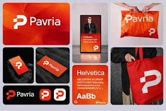 create a premium brand identity with full branding kit and style guide