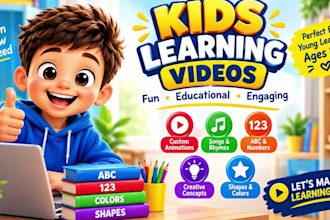 create fast viral kids learning videos