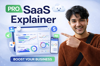 create saas explainer video, demo video for saas product