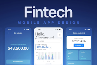 design a fintech mobile app UI UX that builds user trust