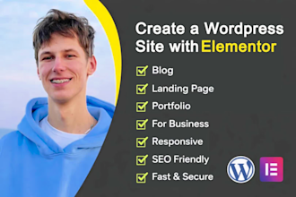 create a wordpress site with elementor