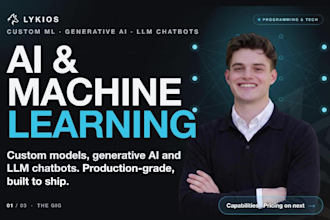 build custom ml models and generative ai solutions