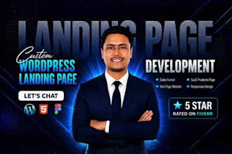 design wordpress landing page, sales funnel, one page website design