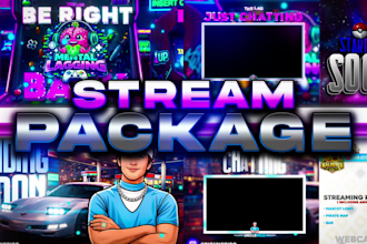 design gorgeous animated stream overlay for twitch