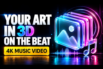 create a 3d audio reactive music visualizer from your art