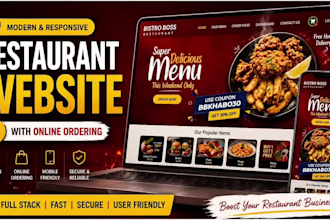 build a modern restaurant website with online ordering