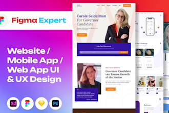 do figma website design, figma design, landing page design, mobile app design