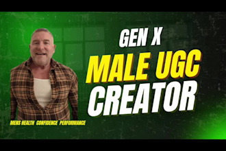 be your gen x male ugc creator for mens aging and wellness