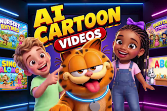 do 3d ai cartoon video animation for youtube