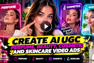 create ai ugc perfume, beauty, cosmetic and skincare video ads