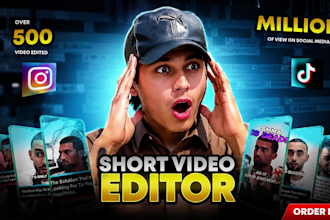 edit trending youtube shorts, tiktok videos and instagram