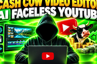do cash cow video editor, ai faceless youtube automation for cash cow channel