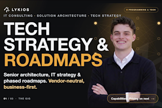 provide IT consulting, software architecture and tech strategy