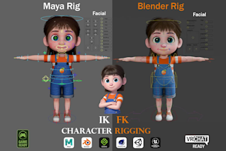 create a professional 3d character rig