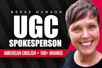be your mature ugc genx spokesperson for product app or service