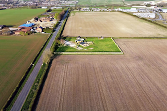 edit real estate drone video with land boundary highlight
