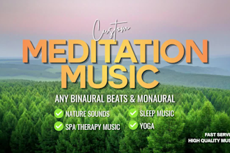create a custom meditation relaxing music for commercial use