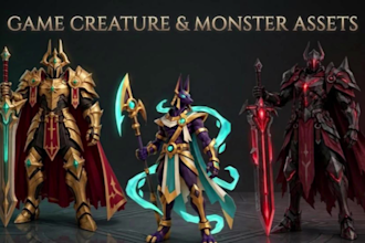 create game ready 3d creatures and monsters for your game