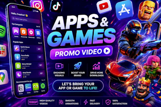 create a stunning app promo video and game trailer