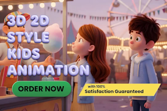 create 3d animation kids song and story videos