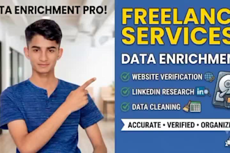 do b2b data enrichment, web research, and linkedin research