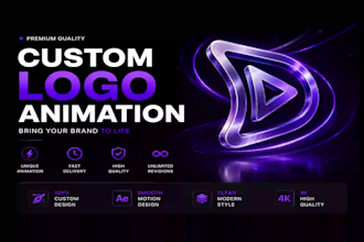 craft a 2d logo animation with full effort to bring your brand idea to life