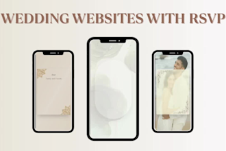 design a modern wedding website with rsvp and guest management