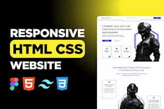figma to HTML CSS tailwind fully responsive pixel perfect
