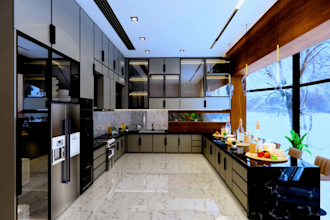create a modern kitchen interior design