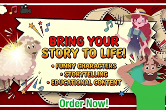 create custom 2d animation for kids