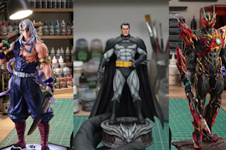 3d print and paint anime figure miniature diorama figurine stl resin 3d printing