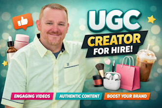 create a male gen x ugc spokesperson video ad for you