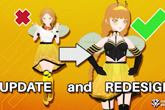 edit redesign or upgrade your vroid vtuber model