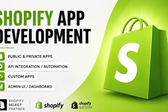 develop a custom shopify private and public app