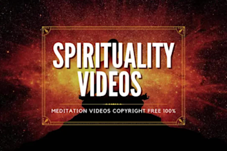 create high quality faceless spiritual meditation videos for youtube