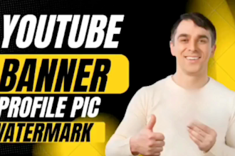 create eye catching youtube banner profile picture and watermark