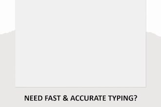 do fast and accurate typing work or data entry