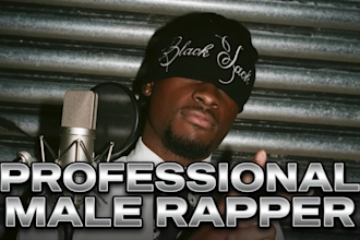 male rapper, rap feature, feature rap, rap vocals, custom rap verse