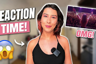 create engaging reaction videos for youtube, tiktok or instagram