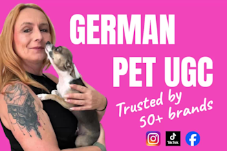 create pet ugc videos with my dog for pet brands, toys, treats and ads