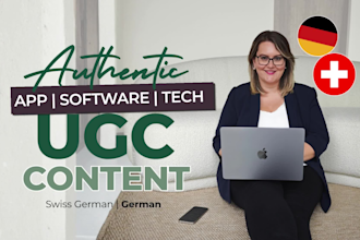 create authentic german tech ugc videos for apps or software