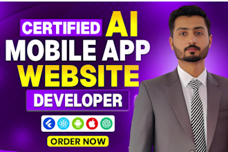 develop full stack ai website, ai saas, ai software  as software developer