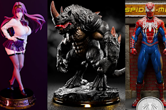 sculpt premium high detail 3d printable character statues for collectors