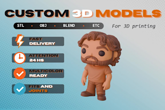 create custom printable stl files